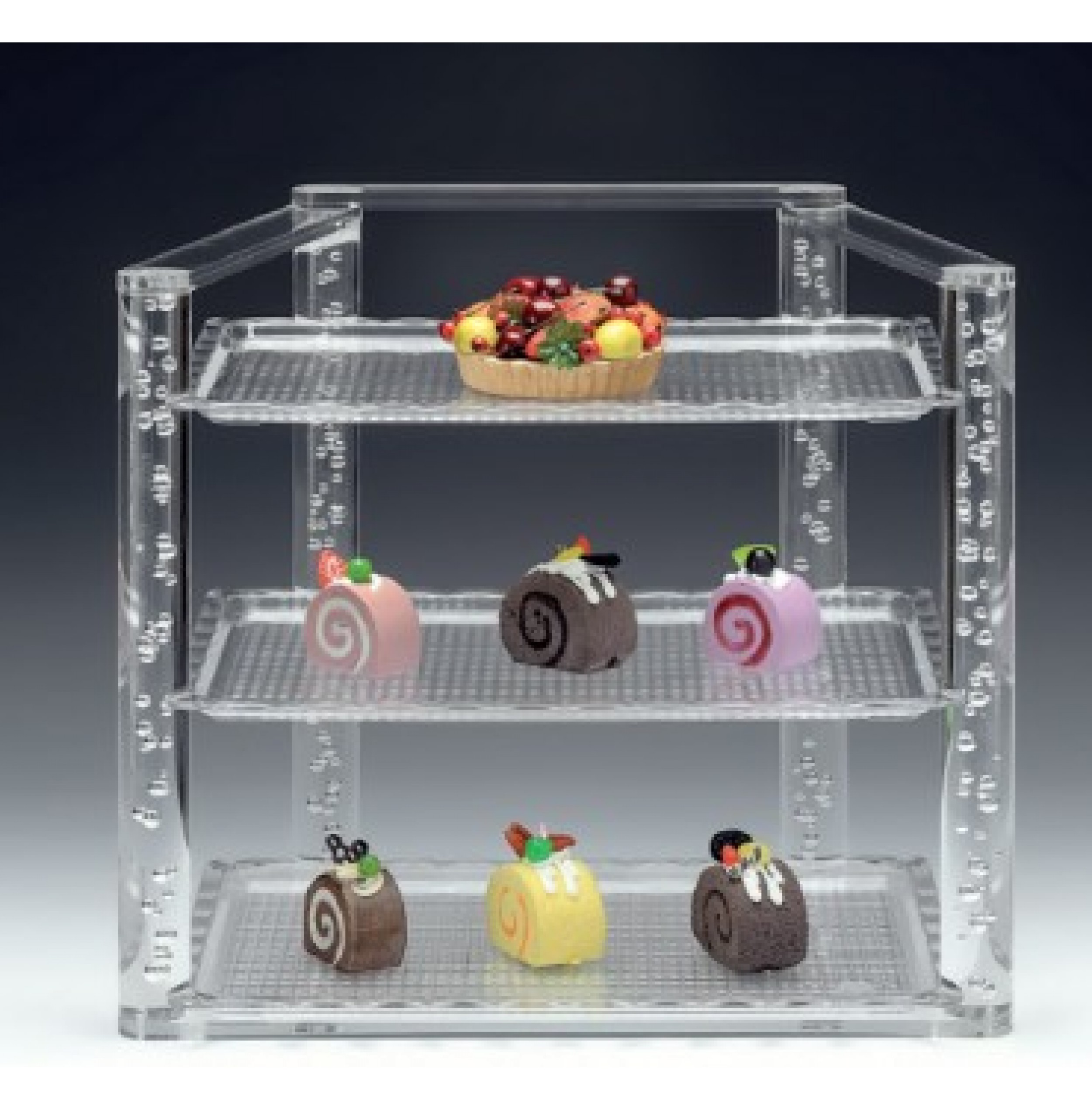 POLİKARBONAT TEPSİLİ TEŞHİR STANDI 49 X 31 X H:42 Cm